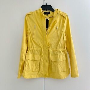 Yellow Hooded Cargo Jacket